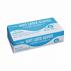 ソフトラテックスグローブ　粉付　Ｍ　ブルー１００枚