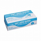 ソフトラテックスグローブ　粉付　Ｌ　ブルー１００枚