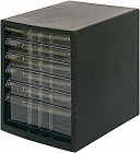 Ａ４レターケース　浅５段・深１段　３台入