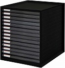 超浅型レターケース１４段　ブラック　３台入