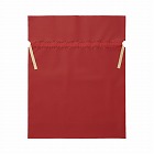 梨地ポリ巾着袋（底マチ付）　レッド　ＬＬ　２０枚