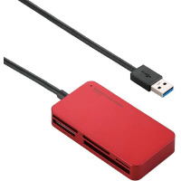 カードリーダー　ＵＳＢ３．０　９倍速　レッド