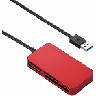 カードリーダー　ＵＳＢ３．０　９倍速　レッド