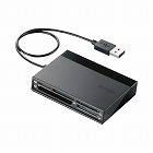 カードリーダー　ＵＳＢハブ３ポート付き　ブラック