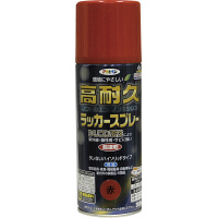 高耐久ラッカースプレー　赤　３００ｍｌ　３本