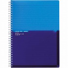 ツインリング＜カラータグ＞セミＢ５　Ａ罫９０枚　青