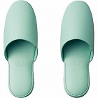 抗菌レザー調パステルスリッパ　グリーン１０足入×３