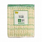 割らずに使える竹丸箸　ポリ完封楊枝付　１００膳