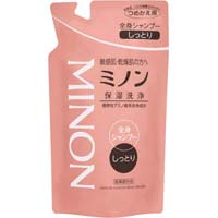 ミノン全身シャンプーしっとり詰替え　３８０ｍｌ