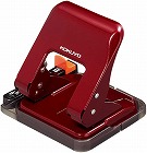 ２穴パンチ　ラクアケ　２５枚穿孔　レッド３個