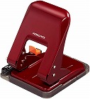 ２穴パンチ　ラクアケ　３７枚穿孔　レッド　３個
