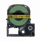 テプラ　ＰＲＯテープ　強粘着黄ラベル３６ｍｍ黒文字