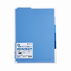 スーパーハードホルダー５山（透明・マチ付）青　５冊