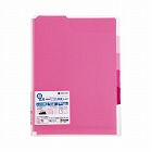 スーパーハードホルダー５山（透明・マチ付）赤　５冊