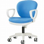 ＭＢチェア　肘付　ＷＨシェル　ライトブルー