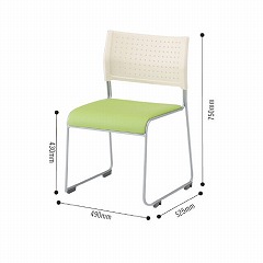 スタッキングチェア背ＷＨ座クッションＧＲ４脚セット 買いやす.net