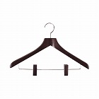 木製ハンガー　木と生活　クリップ　ブラウン