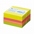 強粘着ふせん　７５×７５　ネオン４色　５冊