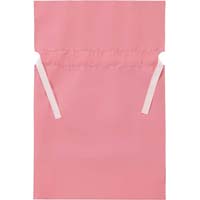 梨地ポリ巾着袋（底マチ付）　ピンク　Ｍ　２０枚
