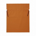 梨地ポリ巾着袋（底マチ付）　オレンジ　ＬＬ　２０枚