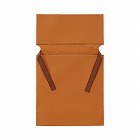 梨地ポリ巾着袋（底マチ付）　オレンジ　Ｓ　２０枚