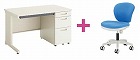 セット品　ピクサ２片袖１２００ＧＹ＋ＭＢチェアＢＬ