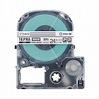 テプラ　ＰＲＯテープ　強粘着透明ラベル２４ｍｍ黒字