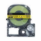 テプラＰＲＯテープ　はがせる　黄ラベル黒字　６ｍｍ