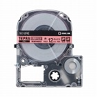 テプラＰＲＯテープ　はがせる　赤ラベル黒字１２ｍｍ