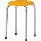 スツールＭ‐２２　オレンジ６脚セット