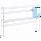 デスク周りデスクラック２段Ｗ１２００スノーホワイト