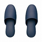 抗菌レザー調ビニールスリッパ　ネイビー　Ｌ