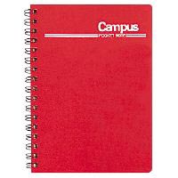 ポケットノートＷリング　Ａ６中横罫６０枚　赤１０冊