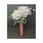 胸章コサージュ　メモリー　ホワイト