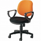 カララチェア　肘付　オレンジ