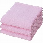高耐久性フェイスタオル　ピンク　３枚
