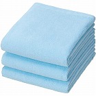 高耐久性フェイスタオル　ブルー　３枚
