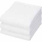 高耐久性フェイスタオル　ホワイト　３枚入×５