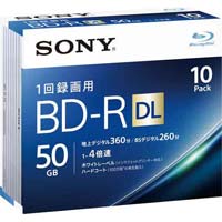 ＢＤ‐Ｒ録画用　５０ＧＢ　４倍速　１０枚Ｐ