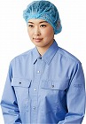 不織布使い捨てヘアキャップ　ブルー１００枚×５