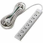 ＯＡタップ　３Ｐ７個口　５ｍ　雷サージ　スイッチ付