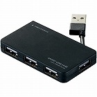 ＵＳＢ２．０ハブ　バスパワー　４ポート　黒×３
