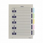 カラー仕切カード　Ａ４縦　２穴　５山　１０組×１０
