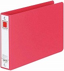 リングファイル　Ｂ６横　２２０枚収納　２穴赤１０冊