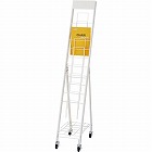 キャスター付きパンフレットスタンド　１０段１列