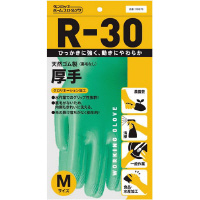 Ｒ‐３０天然ゴム手袋厚手　Ｍ　５双入