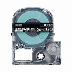 テプラ　ＰＲＯテープ　透明つや消し　２４ｍｍ白文字