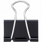 ダブルクリップ（オープン箱）黒　大　１０個入