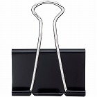ダブルクリップ（オープン箱）黒　超特大１０個入