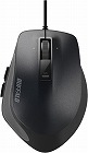 有線５ボタンブルーＬＥＤマウス　ブラック